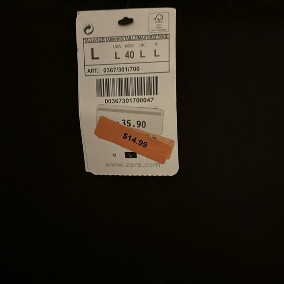 NWT brown men’s v-neck Zara sweater. - Picture 3 of 4